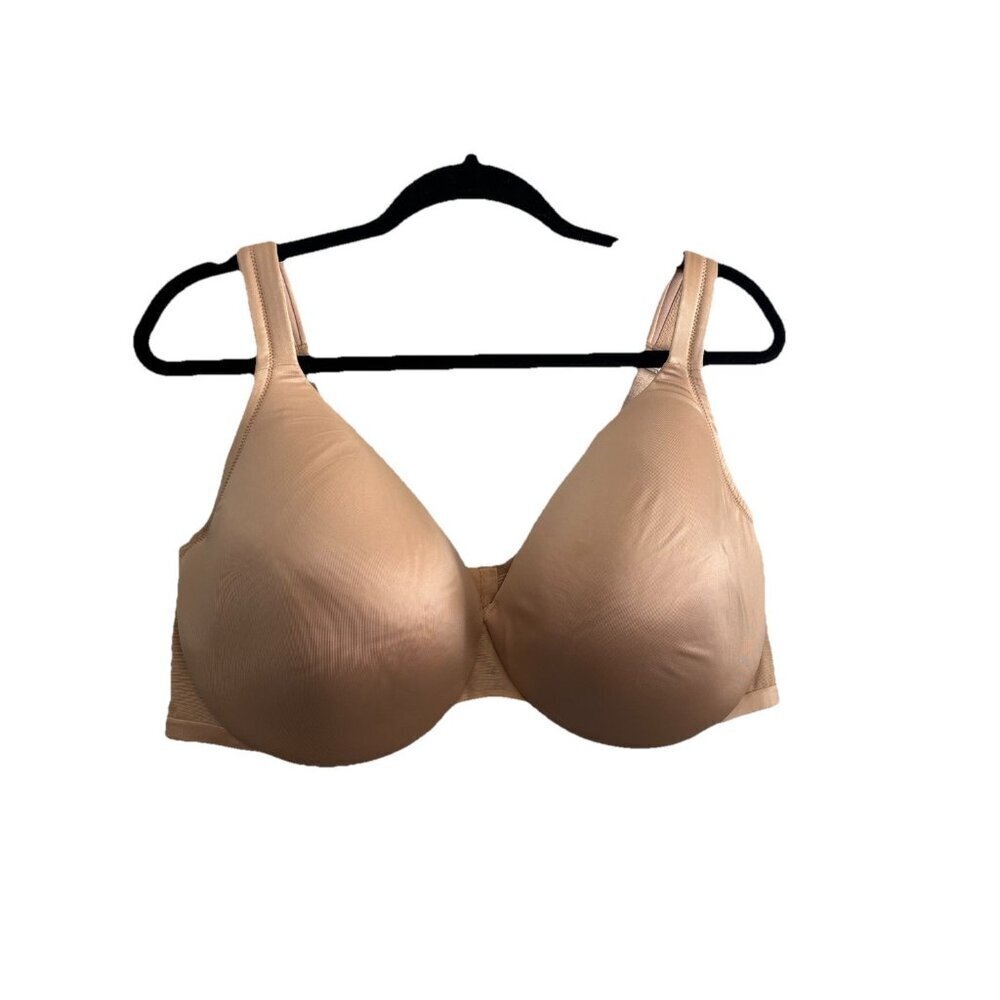 Cacique Lightly Lined Full Coverage Wired Bra Size 46DD Nude Tan Color